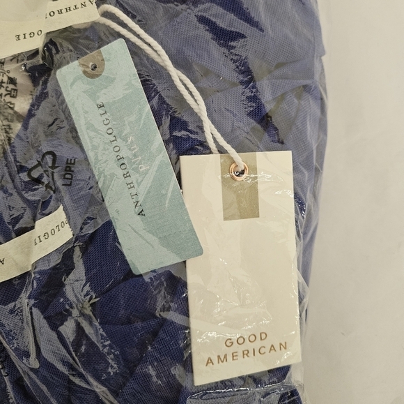 Good American Wide Leg Mesh Coverup Pants in Sheer Blue Size 3x NWT - Picture 10 of 11